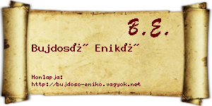 Bujdosó Enikő névjegykártya